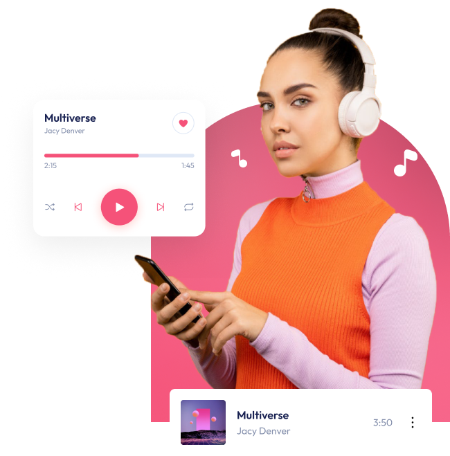 woman listening music